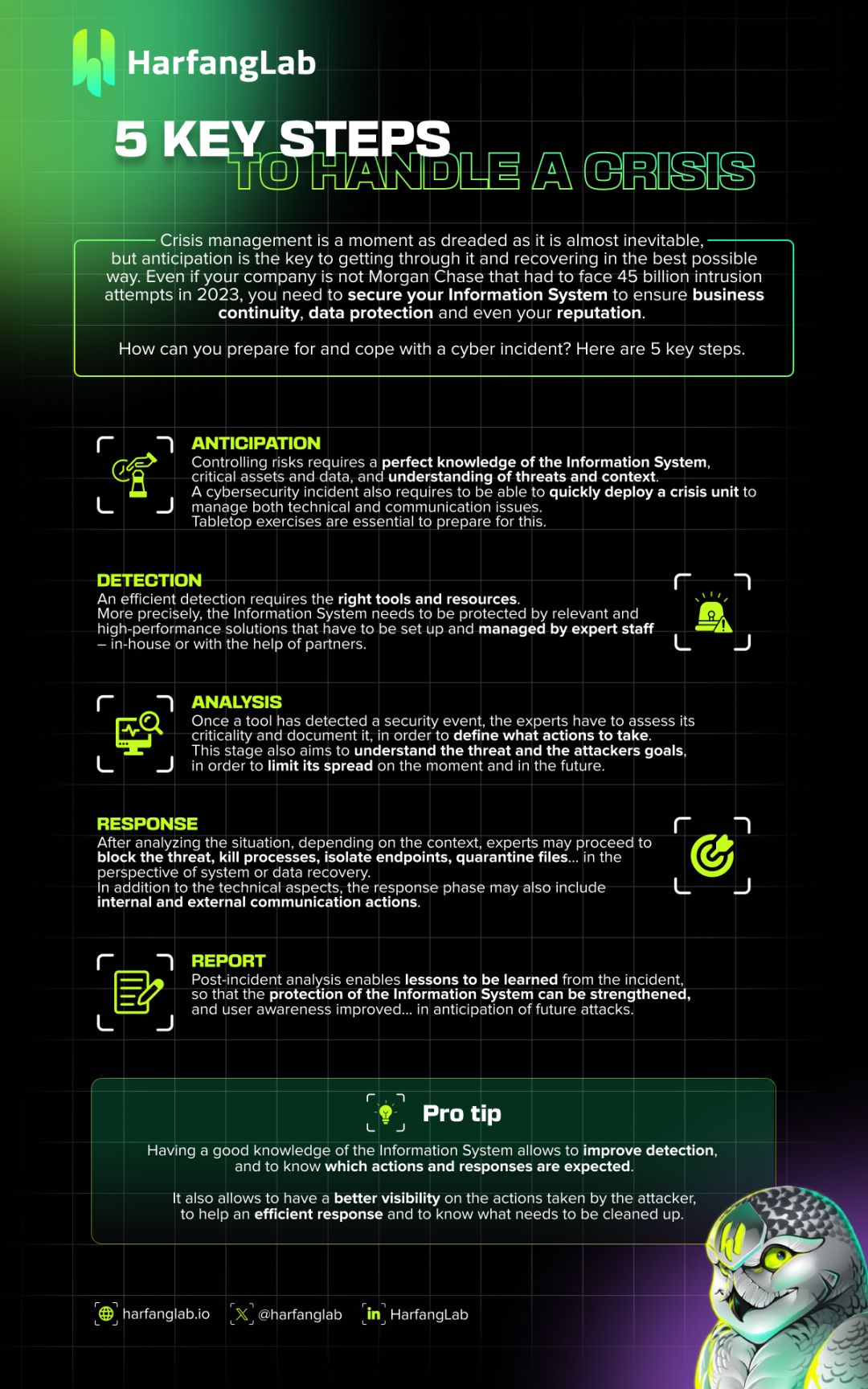 5 key steps to handle a crisis - HarfangLab
